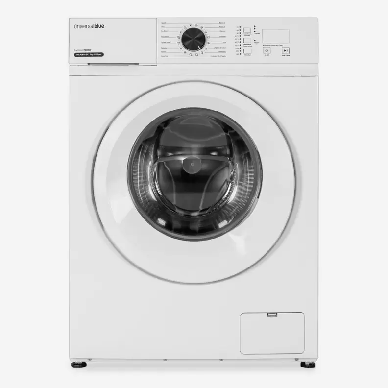 Oferta de Lavadora Santorini 7007W Universal Blue 7kg 1200 rpm 16 programas E blanco 85 cm por 264€ en Embargos a lo bestia