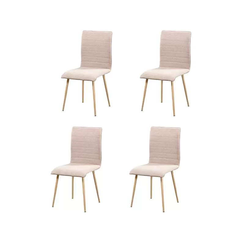 Oferta de Pack de 4 sillas Milos beige 87x45x53 cm por 159€ en Embargos a lo bestia