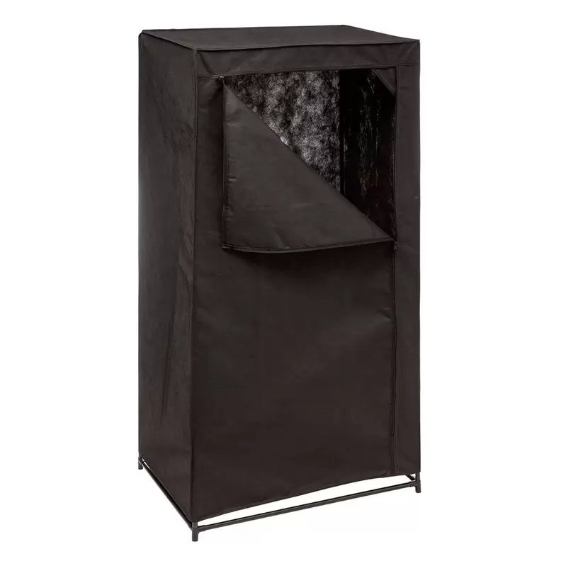 Oferta de Armario de tela con cremallera negro 148x70x45 cm por 9,99€ en Embargos a lo bestia