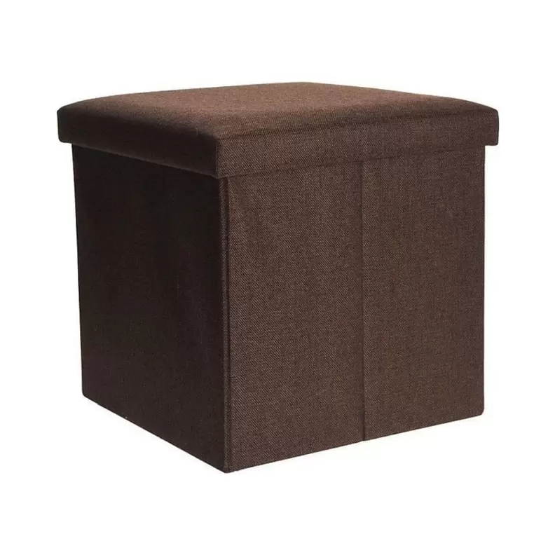 Oferta de Puff con tapa tapizado acolchado 38x38 cm por 9,99€ en Embargos a lo bestia