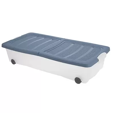Oferta de Caja Multiusos Con Ruedas Azul 80 X 40 Cm por 9,99€ en Embargos a lo bestia