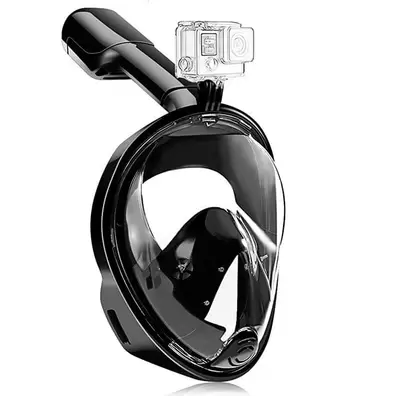 Oferta de Máscara de snorkel con tubo y soporte para cámara talla L/XL por 18,99€ en Embargos a lo bestia