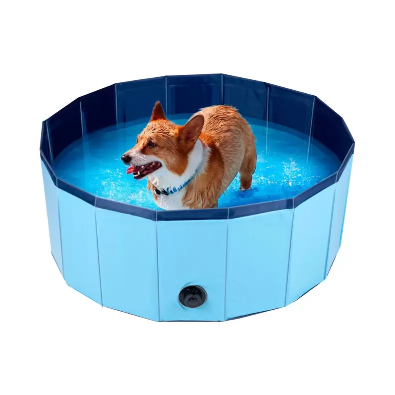 Oferta de Piscina para mascotas Maxxpro plegable azul Ø80x30 cm por 10,99€ en Embargos a lo bestia