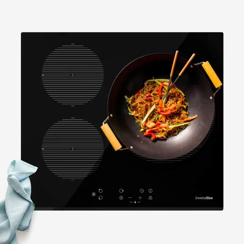 Oferta de Placa de inducción Meissa 6070 Universal Blue 7000W 3 zonas 59 cm por 168,99€ en Embargos a lo bestia