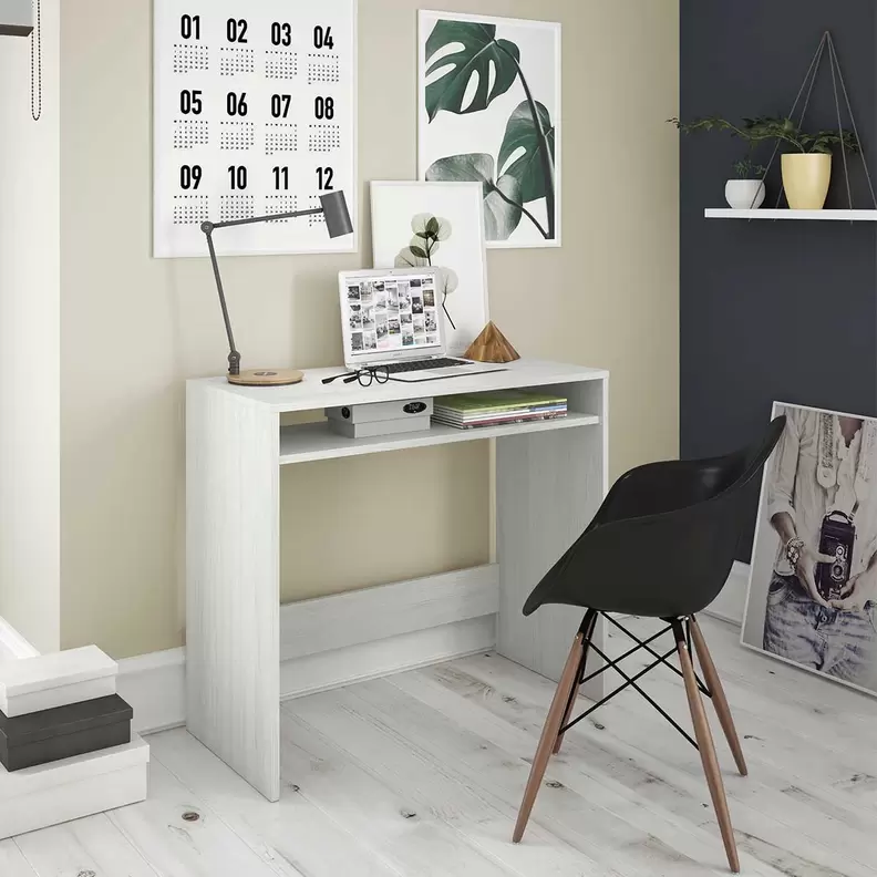 Oferta de Mesa de escritorio Desk blanco 78x79x43 cm por 39,99€ en Embargos a lo bestia