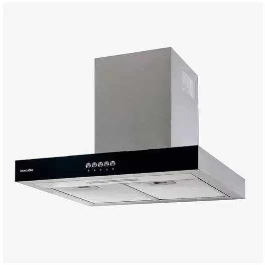 Oferta de Campana decorativa en T Kenia 4060 150W 550m³/h 66dB 3 velocidades inox/negro 95x60x50 cm por 124,99€ en Embargos a lo bestia