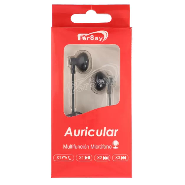 Oferta de Auricular cable universal FERSAY Negro microfono + volumen. Conector 3,5 mm st, diametro altavoz 10 ... por 10,9€ en Fersay