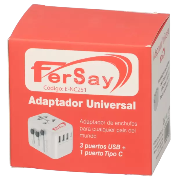 Oferta de Adaptador UNIVERSAL de viaje para clavijas de red EU/UK/USA/AUSTRALIA., 17w ,Voltaje entrada:100-240... por 24,09€ en Fersay