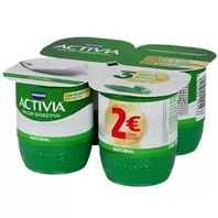 Oferta de Yogur Activia Bífidus Natural 4UD por 2€ en Hiperber