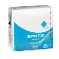 Oferta de Servilleta Blanca 30x30CM 100UD por 1,39€ en Hiperber