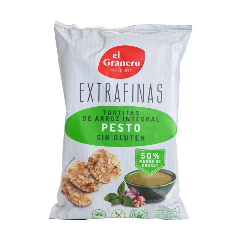 Oferta de Tortitas Extrafinas de Arroz Integral al Pesto 60g por 1,69€ en Herbolario Navarro