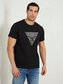 Oferta de Camiseta con logotipo triángulo bordado por 22,5€ en Guess