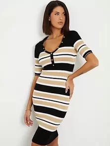 Oferta de Vestido midi de punto modelo Polo por 55€ en Guess