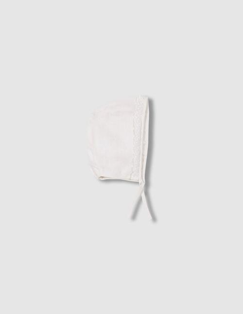 Oferta de Capota de lino con tira bordada blanco roto por 17,49€ en Gocco