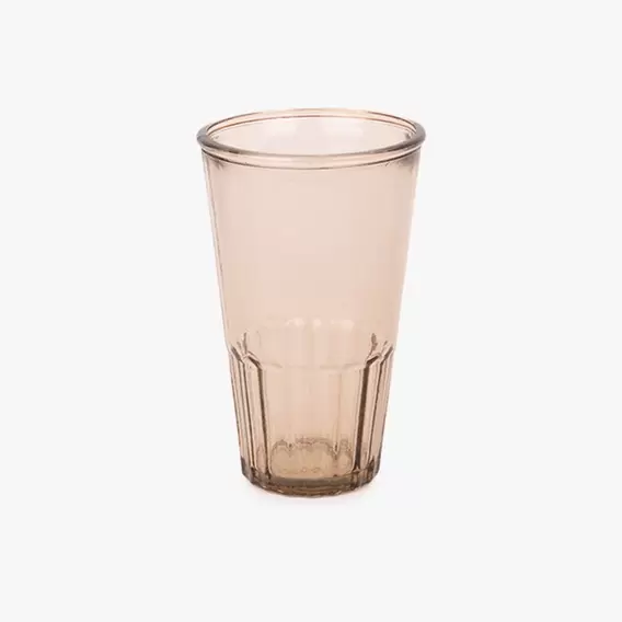 Oferta de Vaso alto vidrio beige HARBOR por 3,5€ en Gato Preto