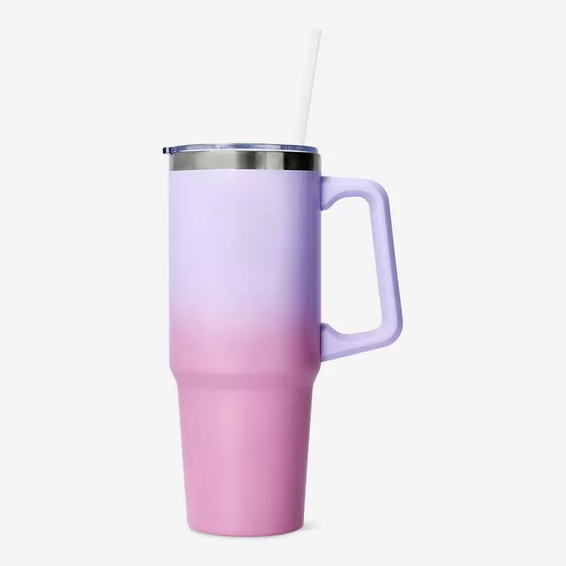 Oferta de Vaso Gradiente con tapa y pajita - 850 ml por 8€ en Flying Tiger