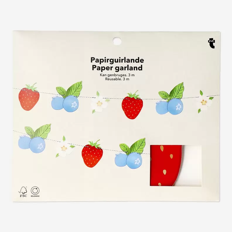 Oferta de Guirnalda de papel de fresas - 300 cm por 2€ en Flying Tiger