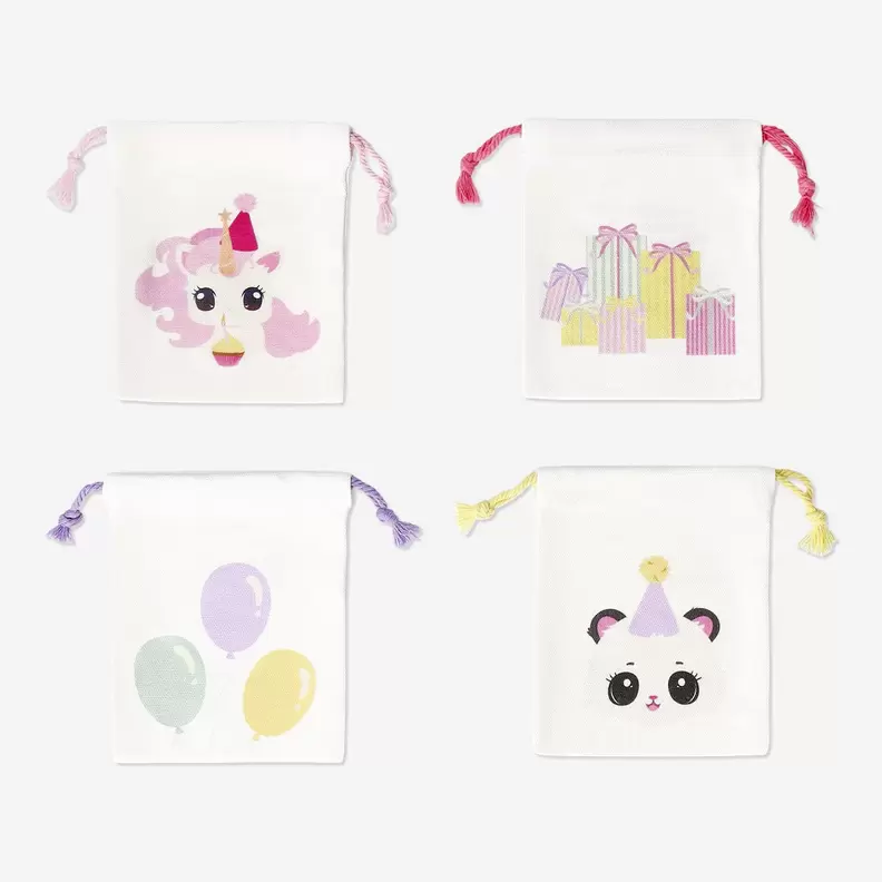 Oferta de Bolsas de algodón pra regalo con animales - 4 uds por 4€ en Flying Tiger