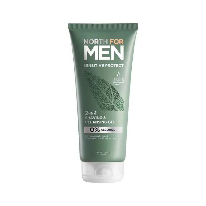 Oferta de Gel de Afeitado y Limpieza 2 en 1 Sensitive Protect North For Men por 9,59€ en Oriflame