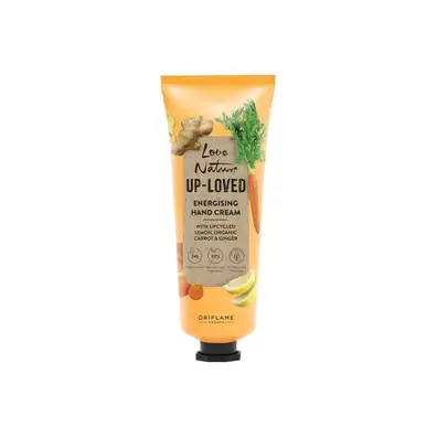 Oferta de Crema de Manos Energizante con Limón Reciclado, Zanahoria y Jengibre OrgánicosUp-Loved por 4,29€ en Oriflame