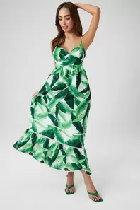 Oferta de Tropical Leaf Cami Maxi Dress por 36€ en Forever 21