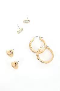 Oferta de Juicy Couture Hoop & Stud Earrings Set por 20€ en Forever 21