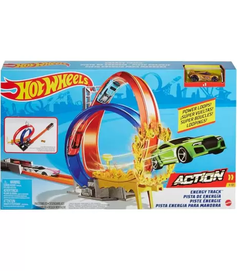 Oferta de HOT WHEELS PISTA DE ENERGÍA + 1 COCHE – VELOCIDAD Y ACCIÓN EN CADA VUELTA por 24,95€ en Panre