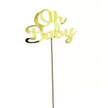 Oferta de CAKE TOPPER OH BABY ORO por 3€ en Party Fiesta