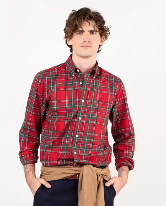 Oferta de Camisa Tartán Rojo por 47,9€ en El Ganso