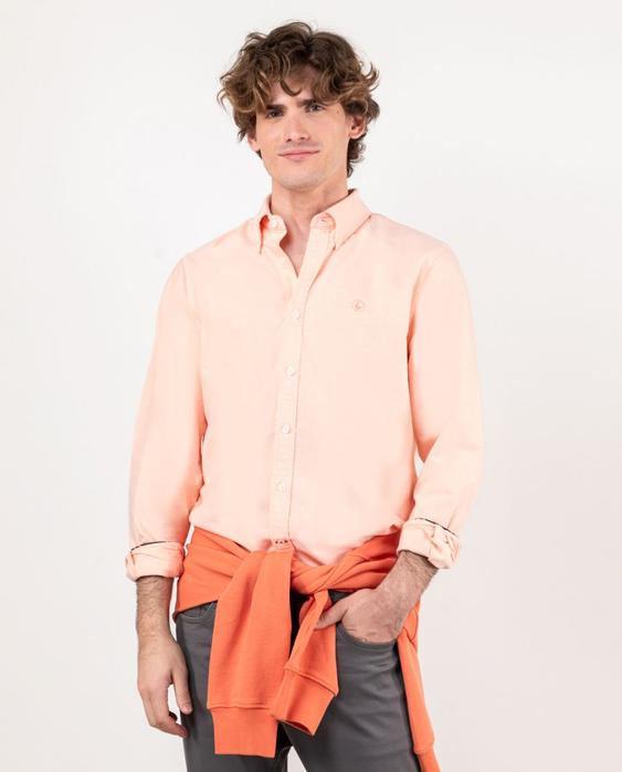 Oferta de Camisa Lisa Oxford Naranja por 47,9€ en El Ganso