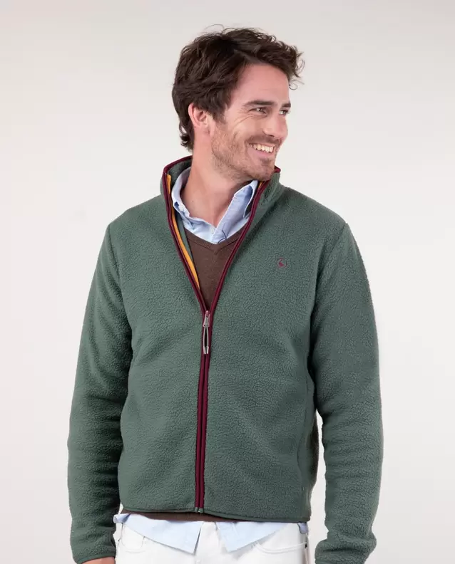 Oferta de Chaqueta Polar Cremallera Verde por 69,9€ en El Ganso