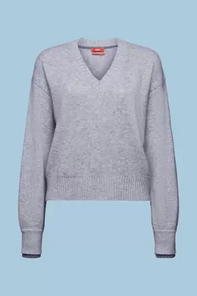 Oferta de Jersey de cachemir con cuello en pico por 99,99€ en ESPRIT