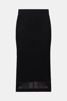 Oferta de Falda lápiz midi de malla por 44,99€ en ESPRIT