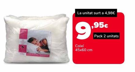 Oferta de Coixi 45x60cm pack 2 unitats por 9,95€ en Supeco