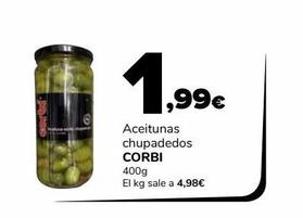 Oferta de Aceitunas chupadedos Corbi 400g por 1,99€ en Supeco