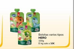 Oferta de Bolsitas varios tipos Hero 100g por 1€ en Supeco