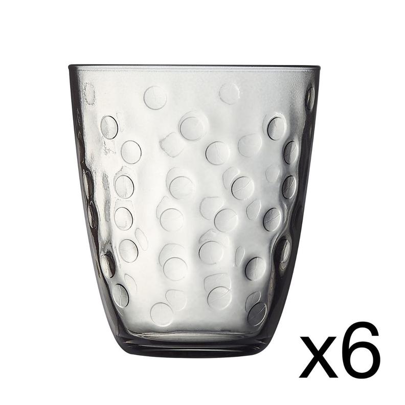 Oferta de Set 6 vasos vidrio 31cl Concepto Pepite Gris Luminarc por 15,9€ en Ohgar