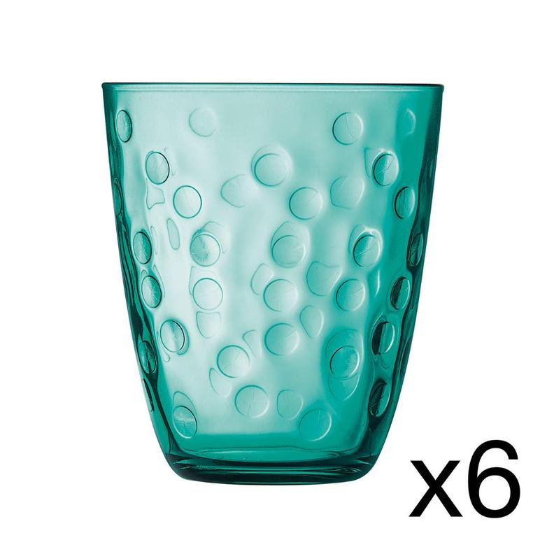 Oferta de Juego 6 vasos vidrio 31cl Concepto Pepite Verde Luminarc por 17,1€ en Ohgar