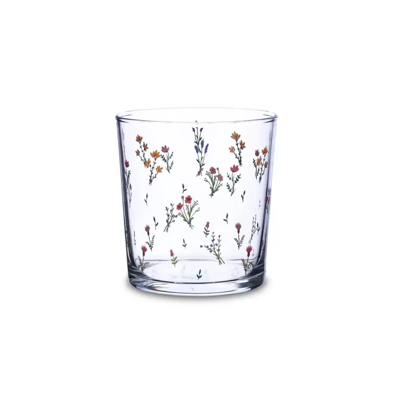 Oferta de Vaso alto 36cl vidrio con flores Pétalos Luminarc por 3,8€ en Ohgar