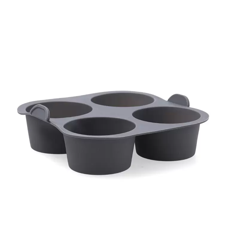 Oferta de Molde 4 muffins 18x16x6cm silicona gris Naturalia Quid por 3€ en Ohgar