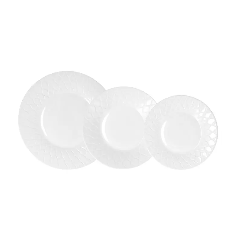 Oferta de Vajilla 12 piezas vidrio opal blanco Amario Luminarc por 32,5€ en Ohgar