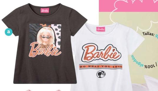 Oferta de Pack De 2 Camisetas De Licencias Barbie por 7,99€ en Lidl