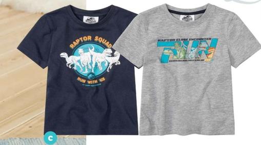 Oferta de Pack De 2 Camisetas De Licencias Jurassic World por 7,99€ en Lidl