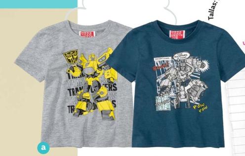 Oferta de Pack De 2 Camisetas De Licencias Transformers por 7,99€ en Lidl
