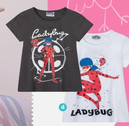 Oferta de Pack De 2 Camisetas De Licencias Lady Bug por 7,99€ en Lidl