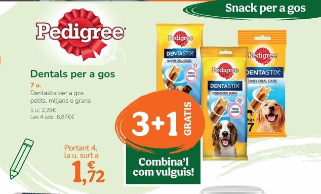 Oferta de Snacks para mascotas Pedigree por 2,29€ en Tiendanimal