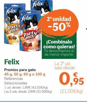 Oferta de Snacks para mascotas Felix por 1,89€ en Tiendanimal