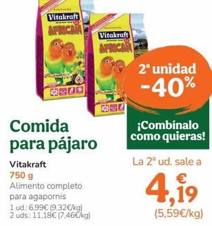 Oferta de Comida para pájaros Vitakraft por 6,99€ en Tiendanimal