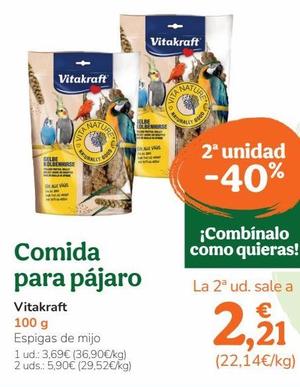 Oferta de Comida para pájaros Vitakraft por 3,69€ en Tiendanimal