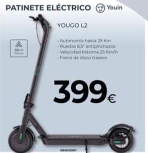 Oferta de Youin - patinete electrico yougo l2 por 399€ en Tien 21
